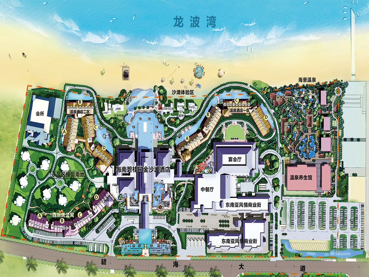 碧桂园金沙滩温泉酒店平面图