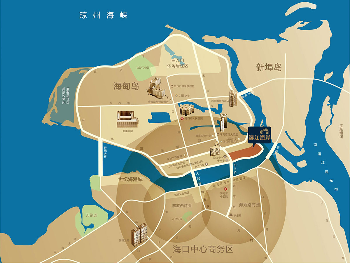 碧桂园滨江海岸项目区位图