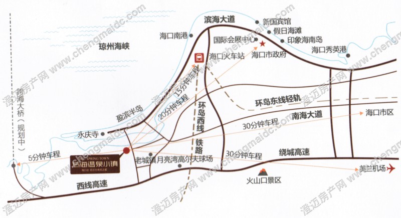 后海温泉小镇交通图